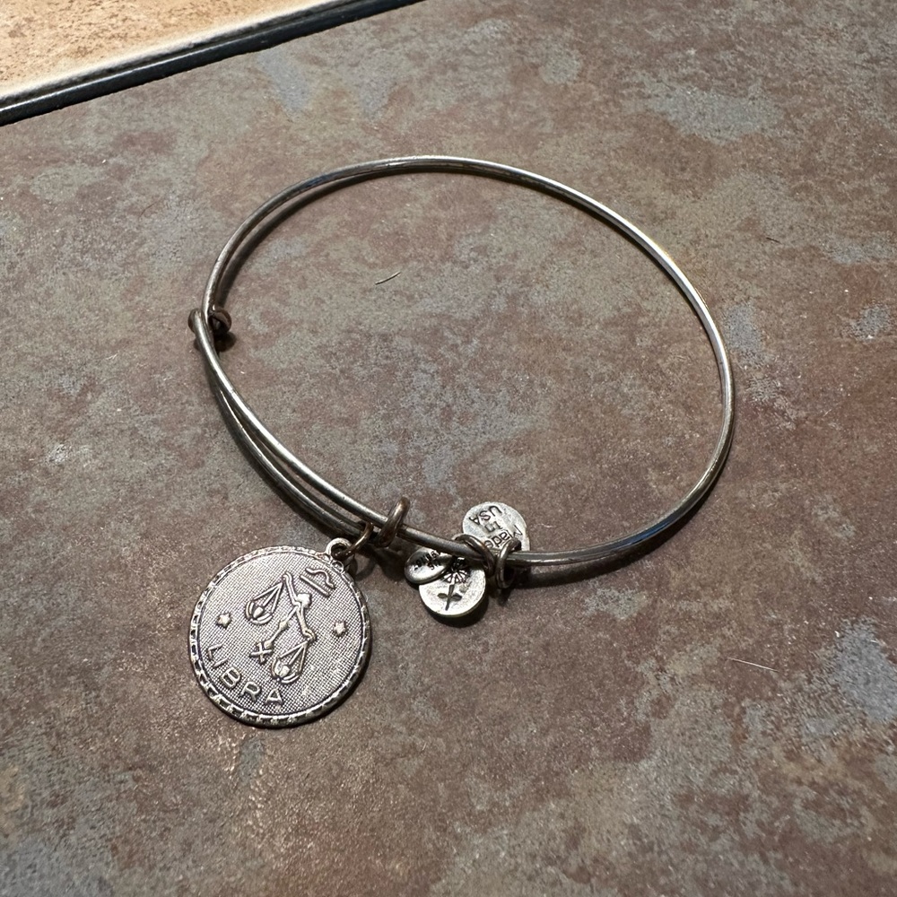 Alex & Ani silver tone LIBRA bangle